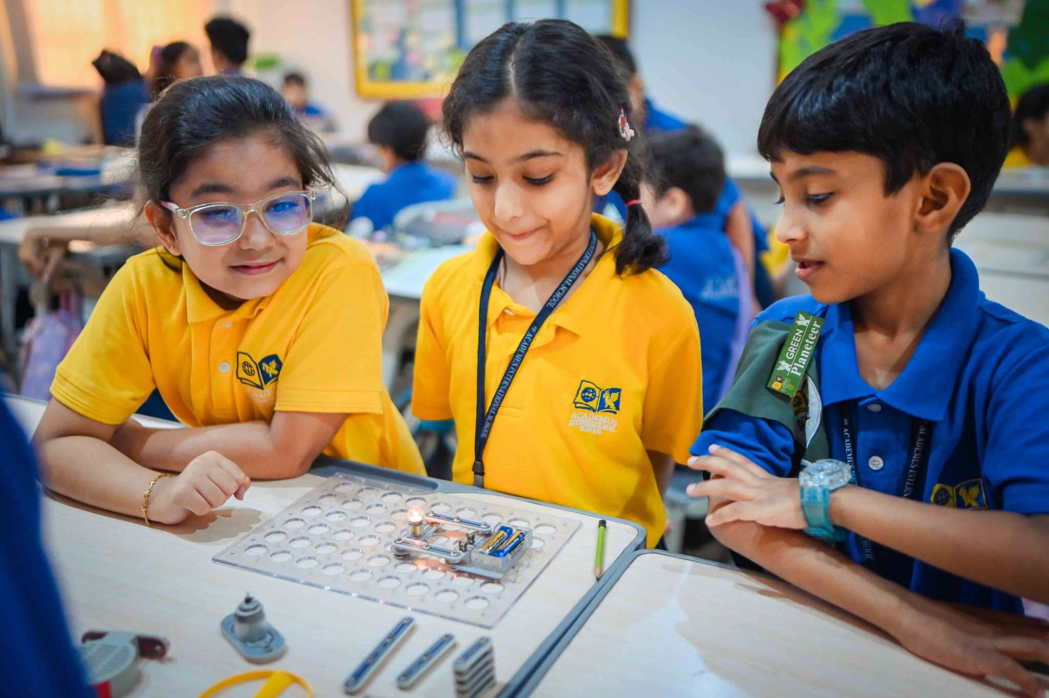 Students working on a STEAM project