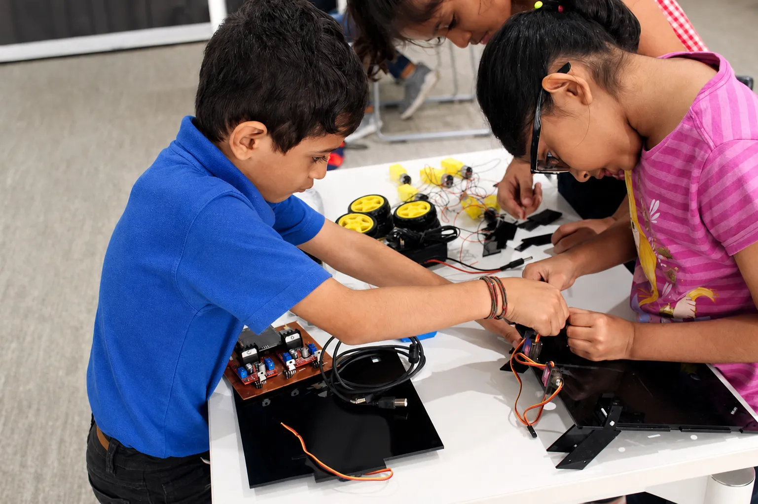 Students at work in a TechTree STEAM classroom